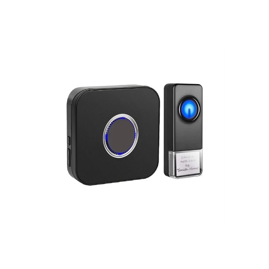 Campanello senza fili 3xAAA IP55 nero