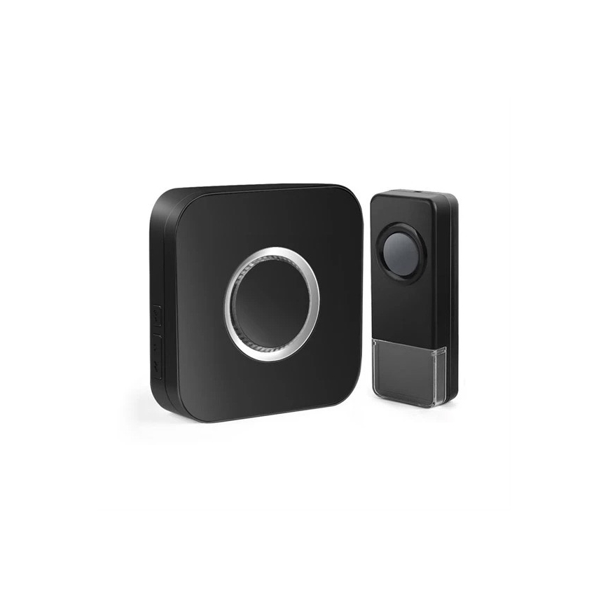Campanello senza fili 3xAAA IP55 nero
