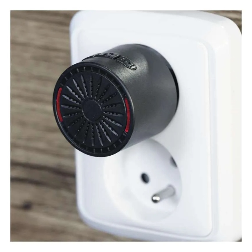 Campanello senza fili da spina 230V + 1x CR2032, nero