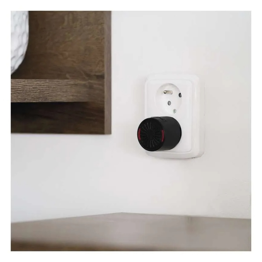 Campanello senza fili da spina 230V + 1x CR2032, nero