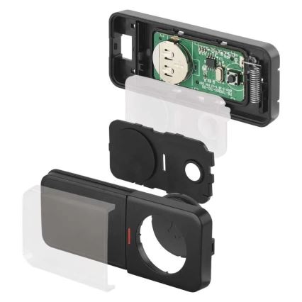 Campanello senza fili da spina 230V + 1x CR2032, nero