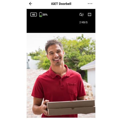 Campanello video con sensore di movimento — Full HD 1080p, batteria 5200 mAh, IP65, Wi‑Fi, compatibile Tuya, bianco