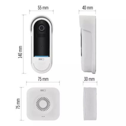 Campanello video wireless con sensore di movimento GoSmart 5V 3xAA IP65 Wi-Fi Tuya