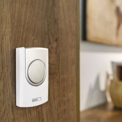 Campanello wireless 3xAA IP44 bianco/argento