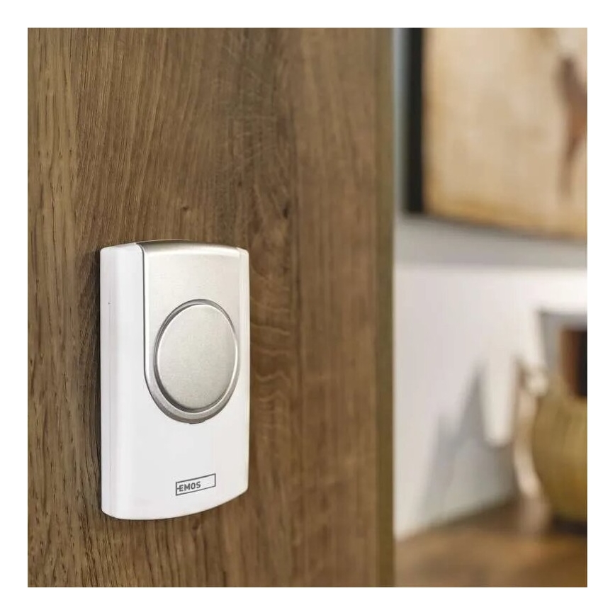Campanello wireless 3xAA IP44 bianco/argento