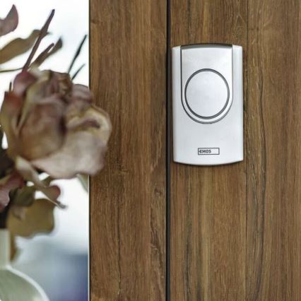 Campanello wireless 3xAA IP44 bianco/argento