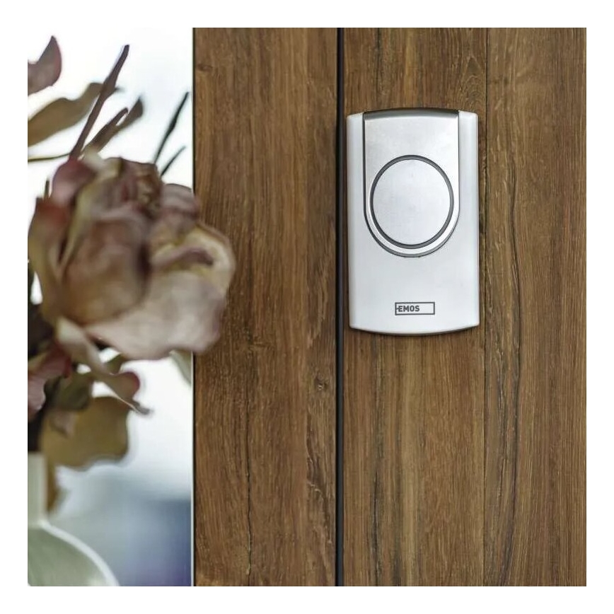 Campanello wireless 3xAA IP44 bianco/argento