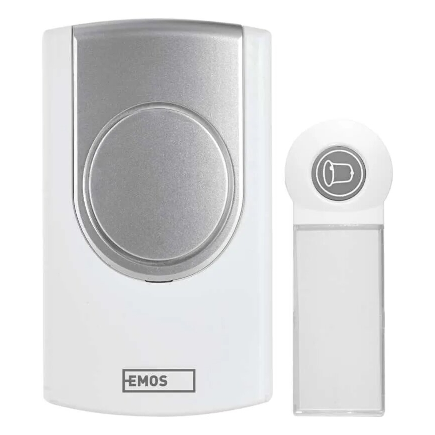 Campanello wireless 3xAA IP44 bianco/argento