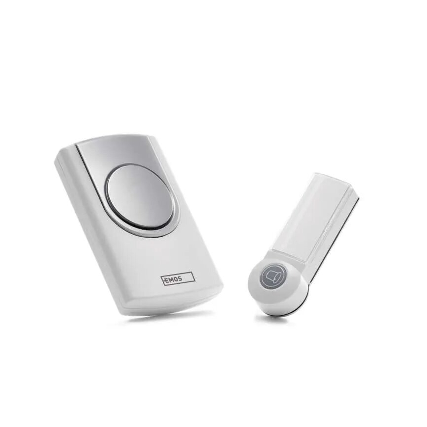 Campanello wireless 3xAA IP44 bianco/argento