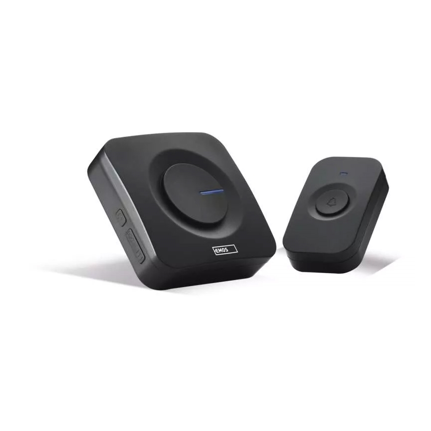 Campanello wireless a batteria 3xAAA IP56 nero