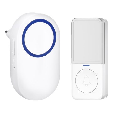 Campanello wireless con spina integrata 230V IP56 bianco