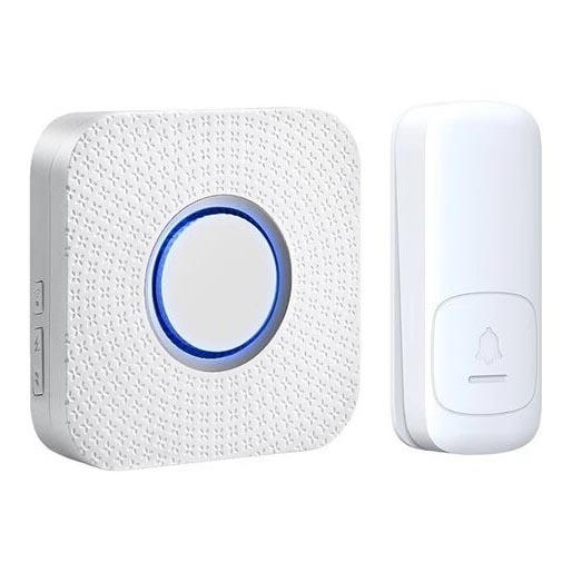 Campanello wireless con spina integrata kinetic 230V bianco