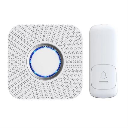 Campanello wireless con spina integrata kinetic 230V bianco