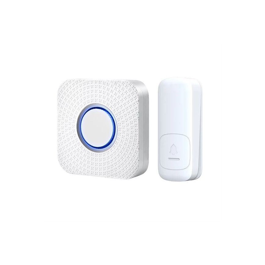 Campanello wireless con spina integrata kinetic 230V bianco