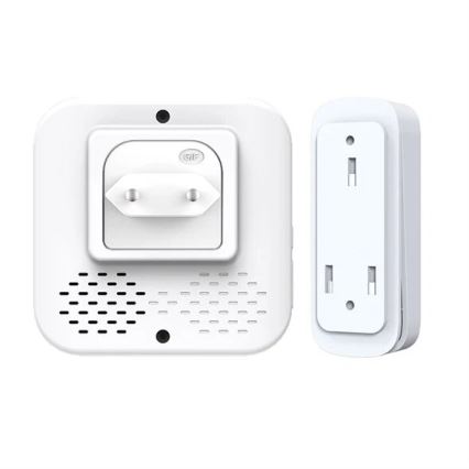 Campanello wireless con spina integrata kinetic 230V bianco