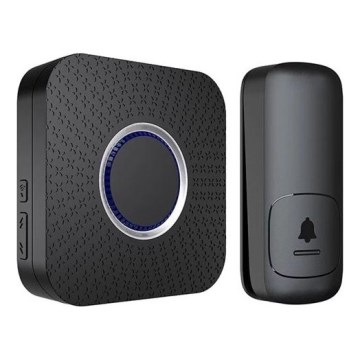 Campanello wireless con spina integrata kinetic 230V nero
