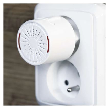 Campanello wireless da inserire nella presa 230 V con 1 batteria CR2032, bianco