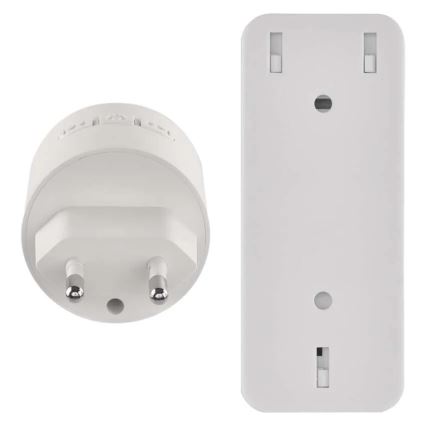 Campanello wireless da inserire nella presa 230 V con 1 batteria CR2032, bianco