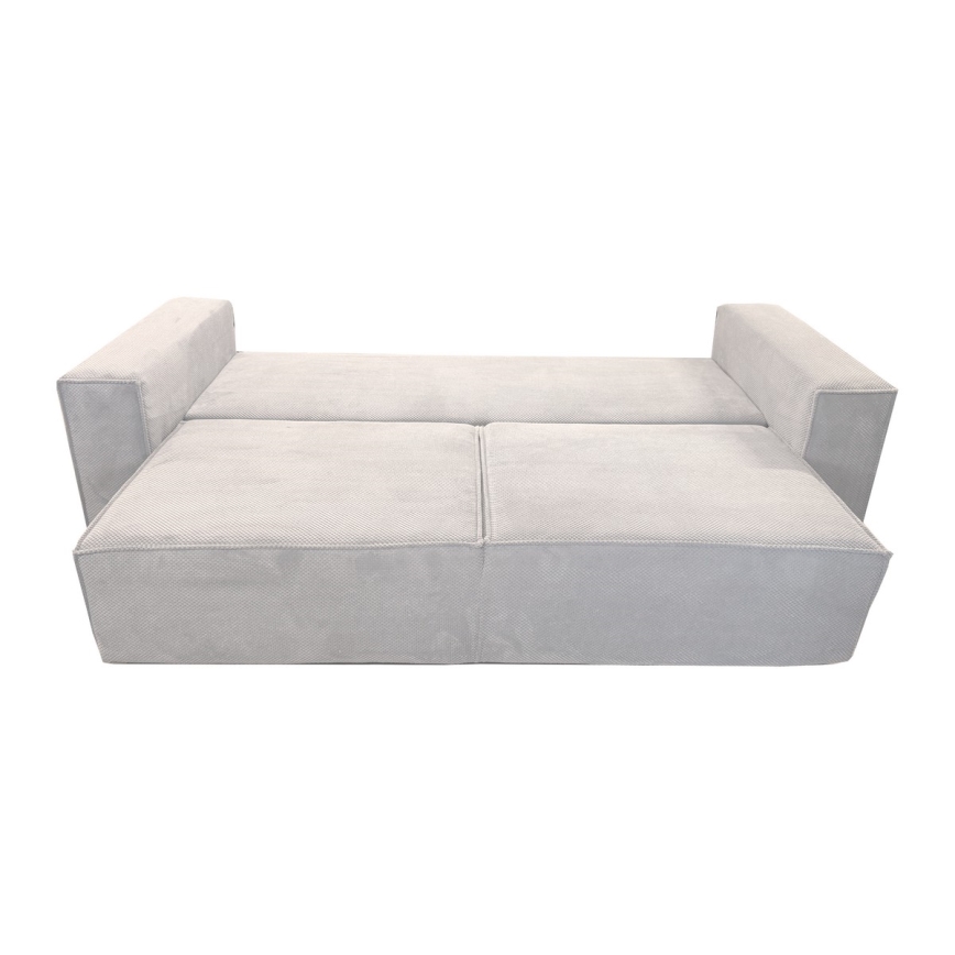 Canapé convertible 3 places avec rangement RONDA beige