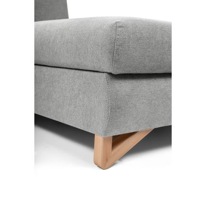 Canapé d'angle convertible rembourré avec rangement en L AVESTA droit gris