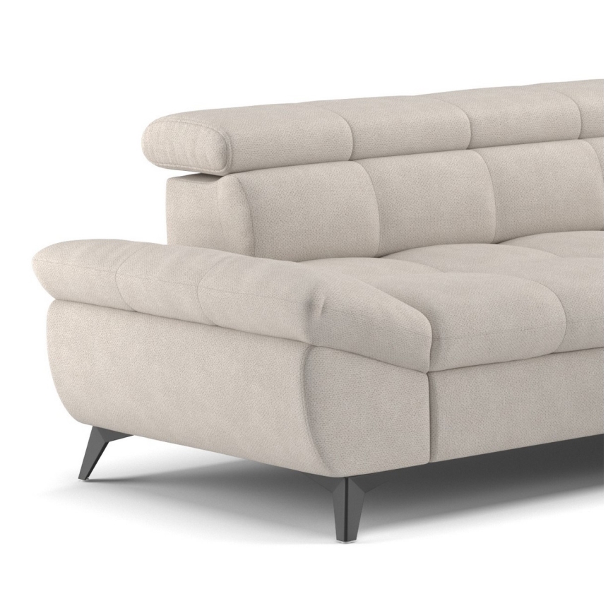 Canapé d'angle convertible en L MARANO droit beige