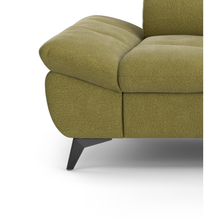 Canapé d'angle convertible en L MARANO droit olive