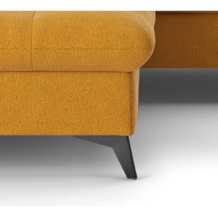 Canapé d'angle convertible en L MARANO gauche orange