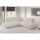 Canapé d'angle droit convertible ALMADA en L, rembourré, avec coffre de rangement, beige