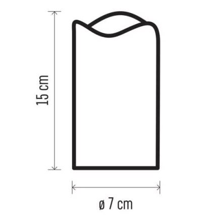 Candela di Natale LED LED/3xAAA stelle bianco caldo