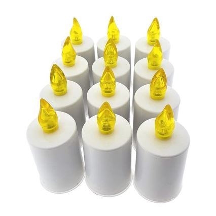 Candela LED/2xAA bianco caldo 10,8 cm bianco