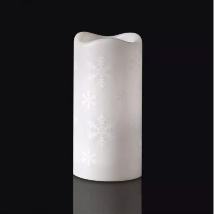 Candela natalizia a LED LED/3 fiocchi di neve AAA bianco freddo