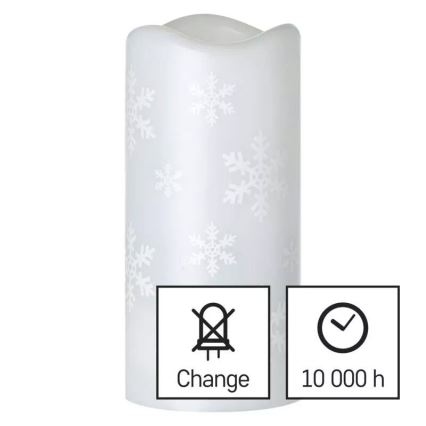 Candela natalizia a LED LED/3 fiocchi di neve AAA bianco freddo