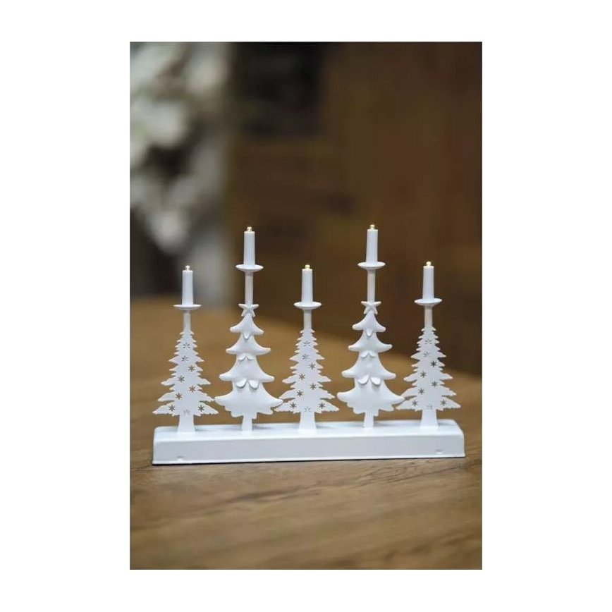 Candelabro natalizio a LED LED/2xAA bianco