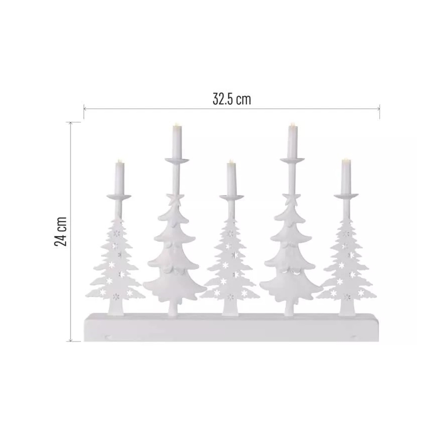 Candelabro natalizio a LED LED/2xAA bianco