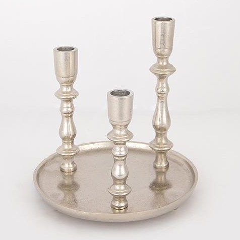 Candeliere 20x19 cm argento