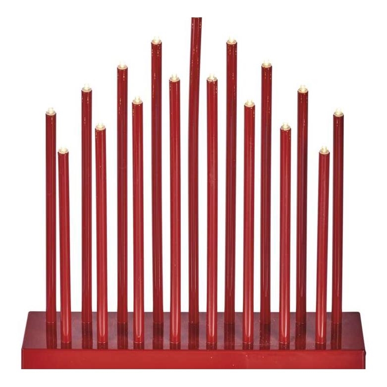 Candeliere natalizio LED 17xLED/3xAA rosso