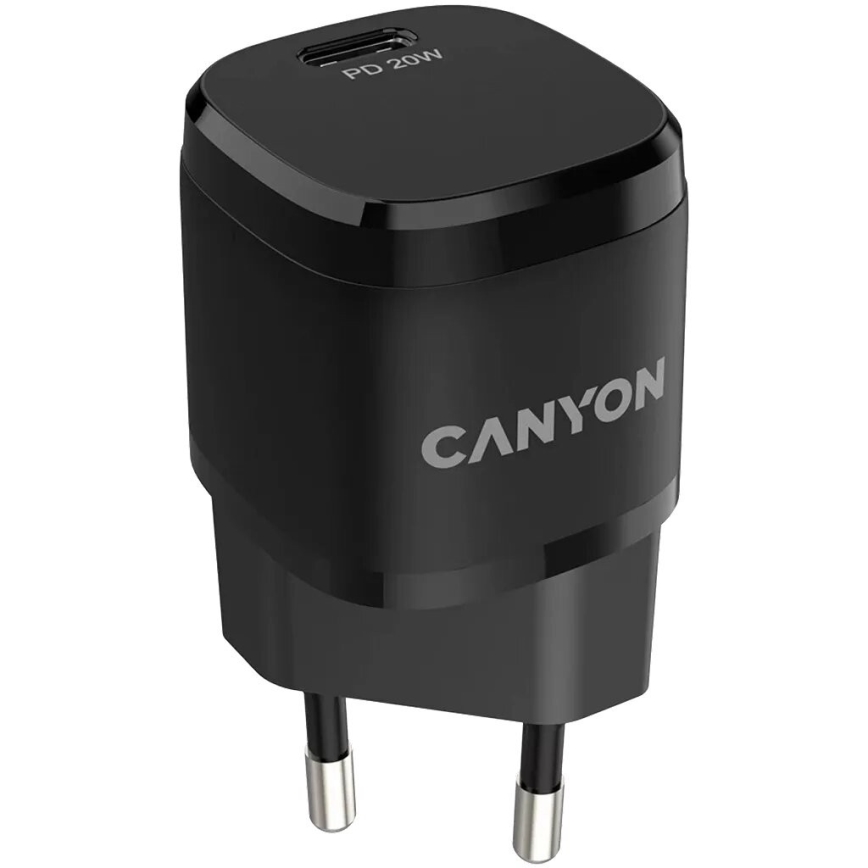 Canyon - Adaptateur de charge rapide Power Delivery 20W noir