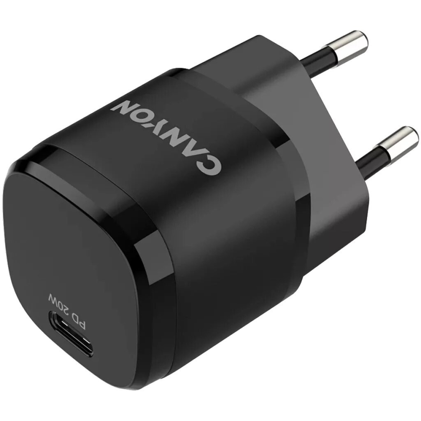 Canyon - Adaptateur de charge rapide Power Delivery 20W noir