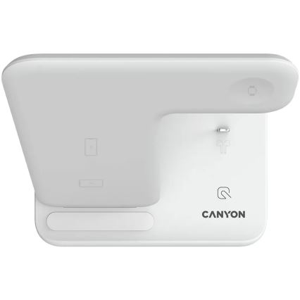 Canyon - Caricabatteria senza fili 3in1 bianco