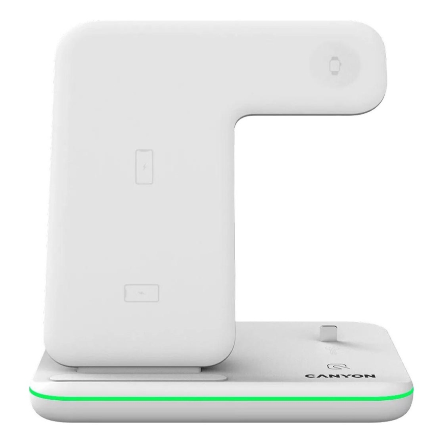 Canyon - Chargeur sans fil 3en1 blanc