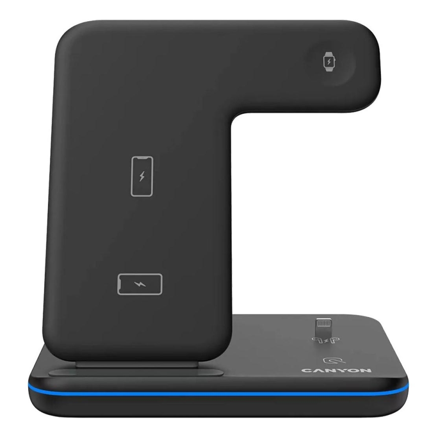 Canyon - Chargeur sans fil 3en1 noir