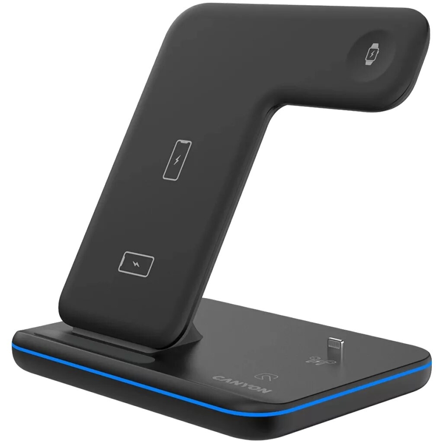 Canyon - Chargeur sans fil 3en1 noir