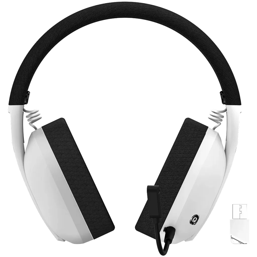 Canyon - Casque sans fil avec microphone 400 mAh blanc