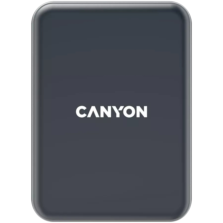 Canyon - Porta telefono magnetico per auto con funzione di ricarica wireless Qi 5V quadrato nero