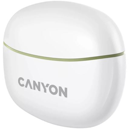 Canyon - Kabellose Stereo True Wireless Kopfhörer 500 mAh + 2x 40 mAh Weiß/Grün