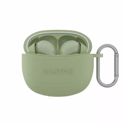 Canyon - Kabellose Stereo True Wireless Kopfhörer 500 mAh + 2x 40 mAh Weiß/Grün
