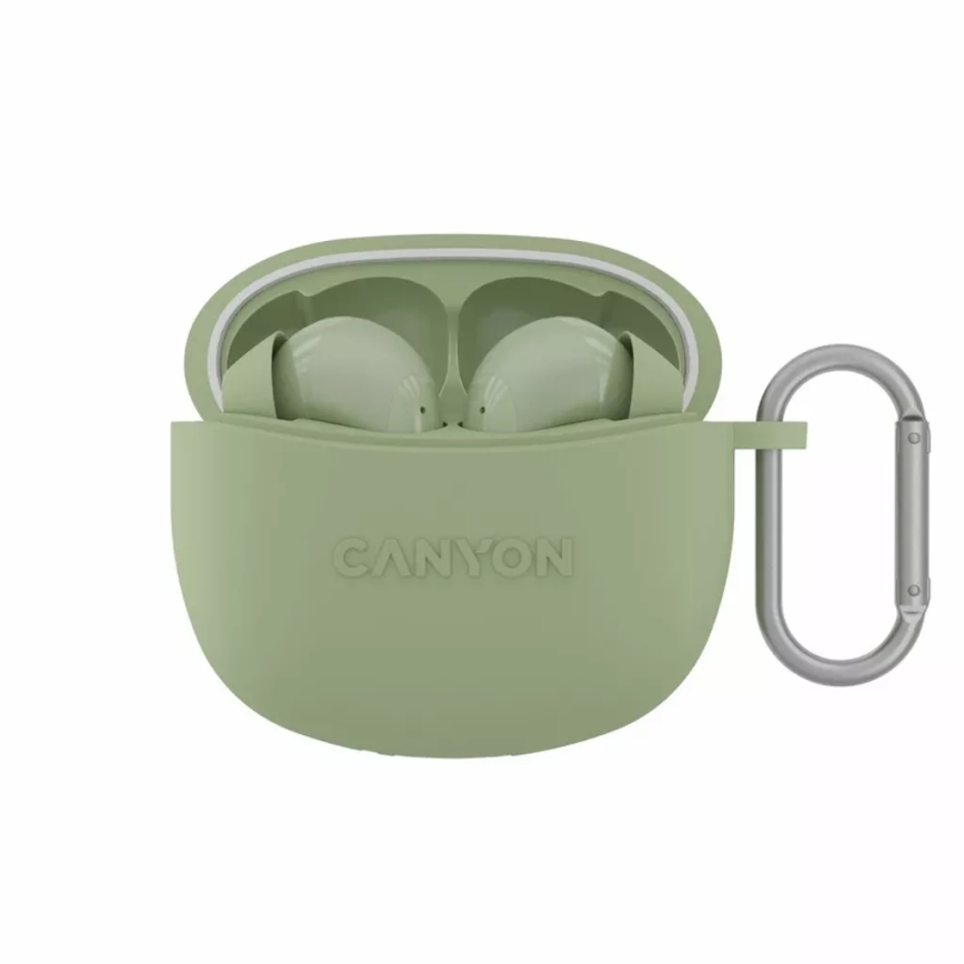 Canyon - Kabellose Stereo True Wireless Kopfhörer 500 mAh + 2x 40 mAh Weiß/Grün