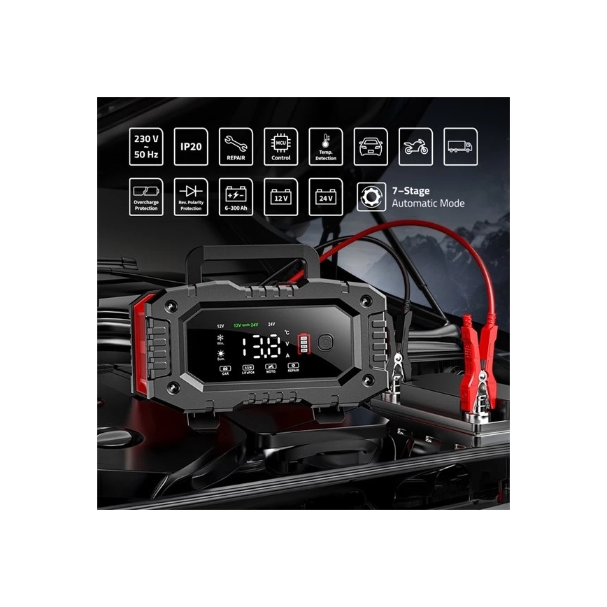 Caricabatterie per accumulatori 300W/230V