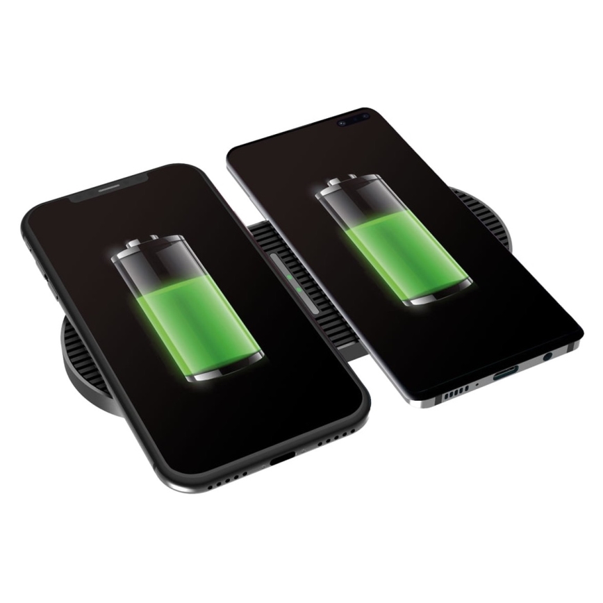 Caricabatterie wireless 2x10W USB-C
