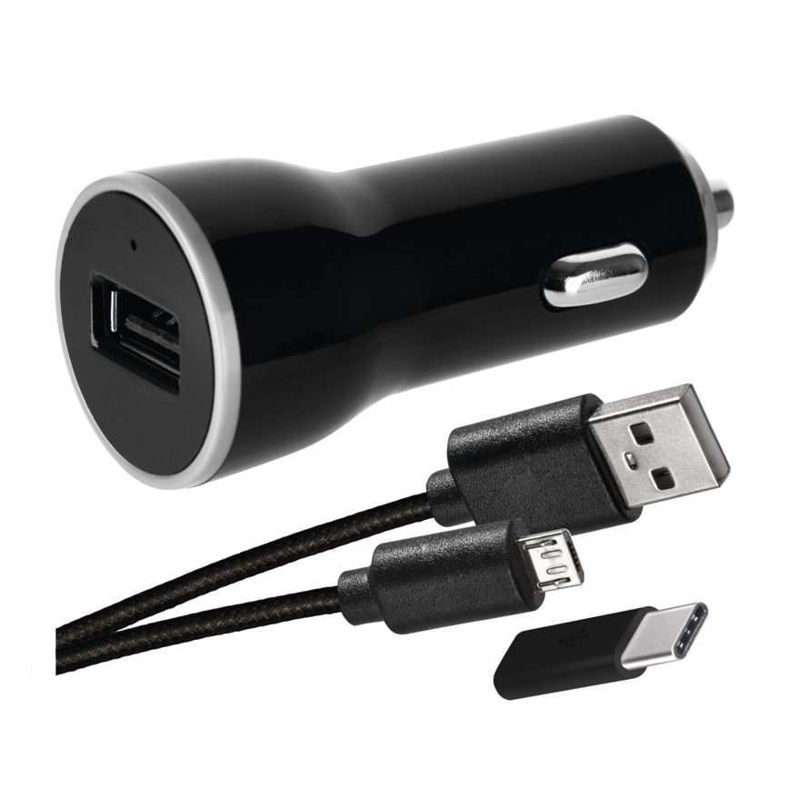 Caricatore per auto 2,1A + cavo micro USB